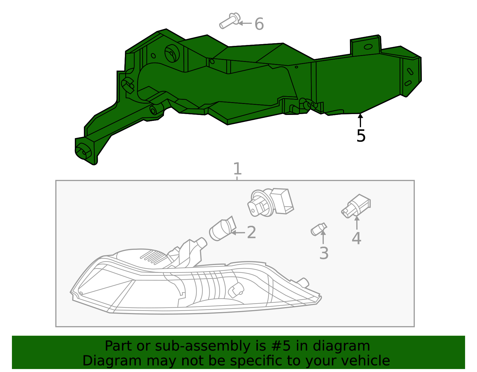 2021-2023 Ford Mustang | Bracket | MR3Z-15266-A | Walls' Ford Parts