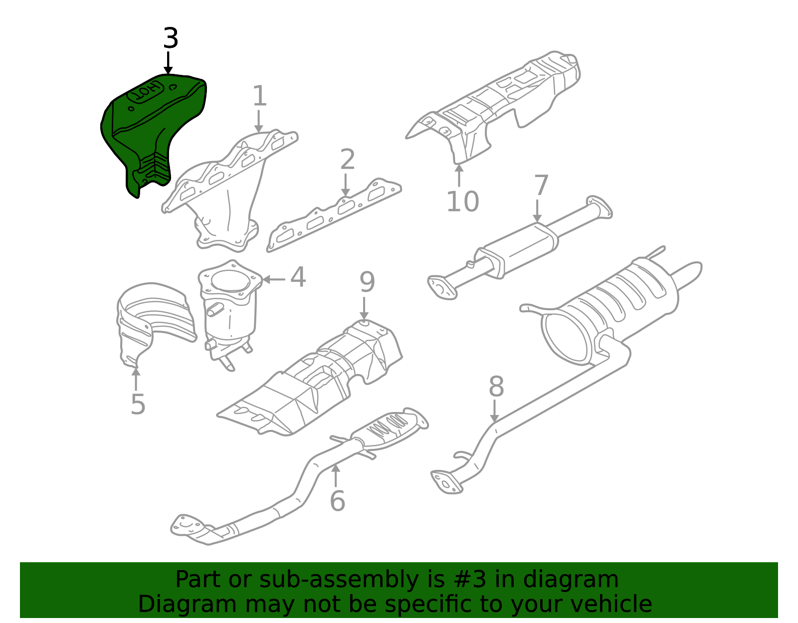 28525-38202 - High-Quality Exhaust Manifold Heat Shield for 1999-2005 ...