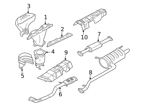 Exhaust Manifold for 2001 Hyundai Sonata #0