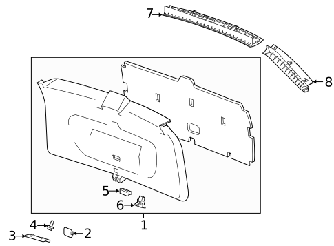 Interior Trim for 2024 Chevrolet Traverse Limited #0