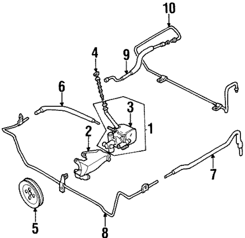 Pump & Hoses for 1996 Mazda MPV #1
