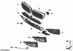51137373697 - : Trim Grille, High, Left for BMW Image