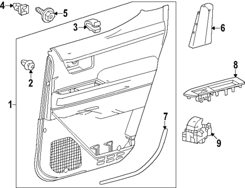 Interior Trim - Rear Door for 2024 Toyota Tacoma #0