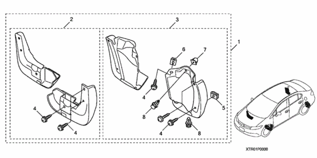 Splash Guards for 2012 Honda Civic #0