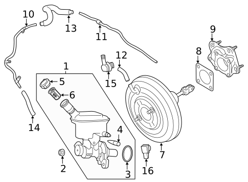 Master Cylinder - Components On Dash Panel for 2025 Nissan Kicks Play #0