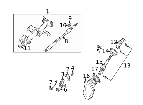 Steering Column Assembly for 2003 Toyota Camry #0