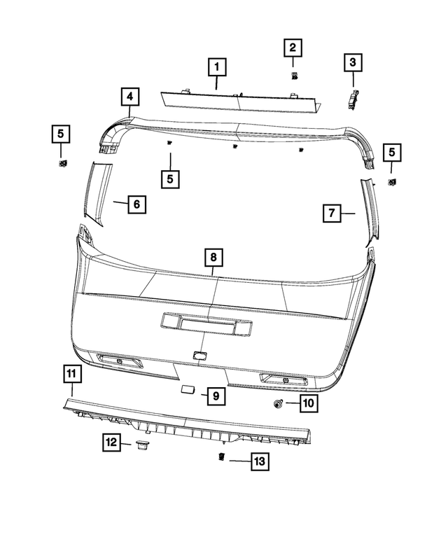 68050990AA - Interior Trim: Clip for Mopar Image