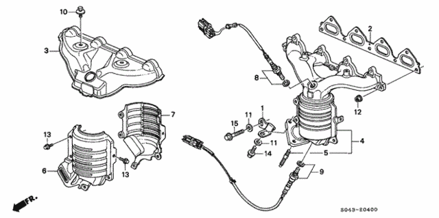 Exhaust Manifold (1) for 1997 Honda Civic #0