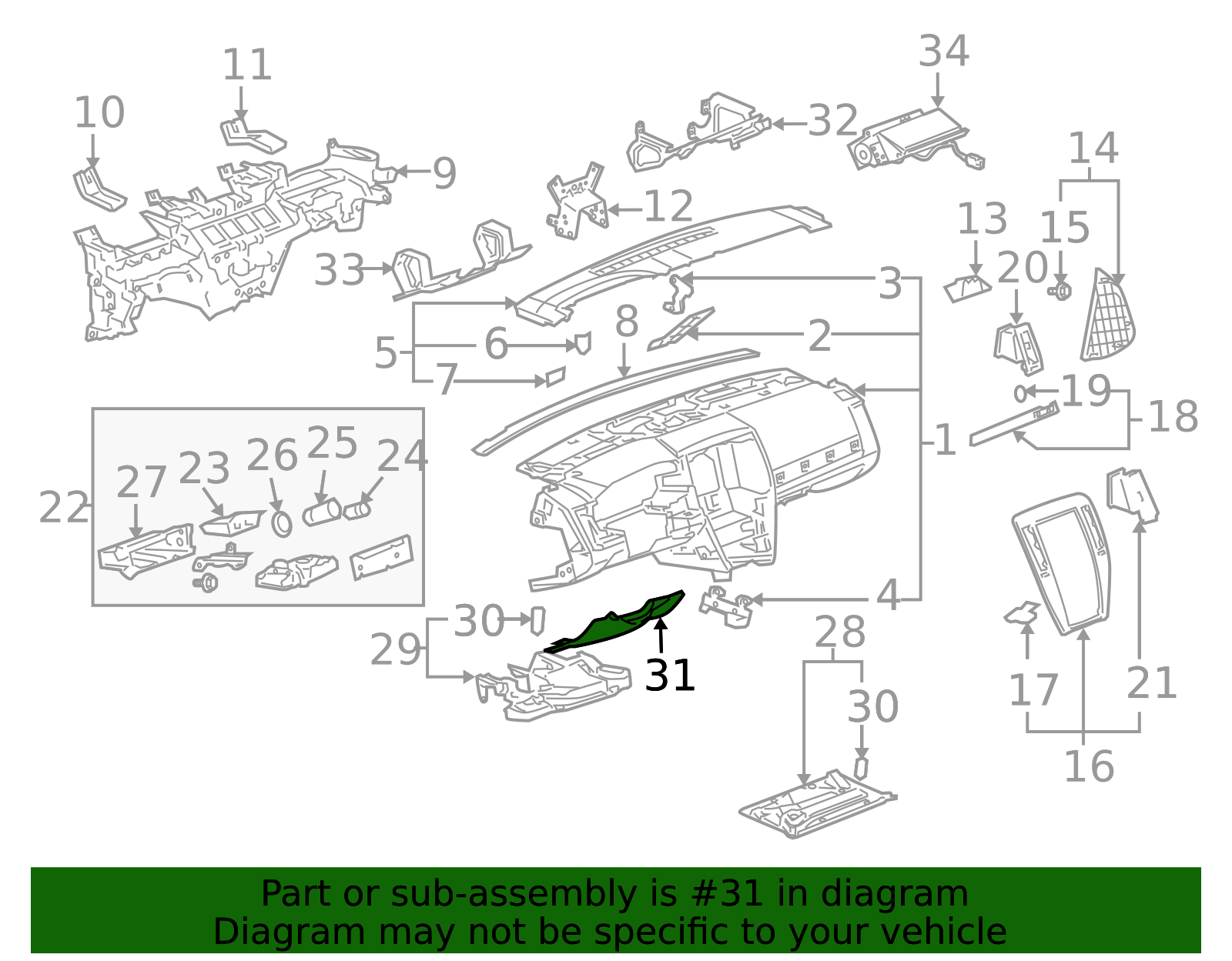 15773975 - Knee Bolster | Partners Chevy