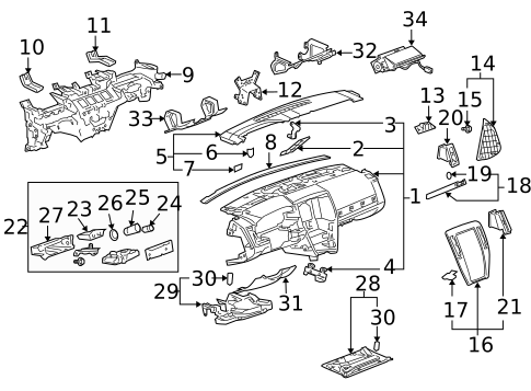 Instrument Panel for 2009 Cadillac STS #0