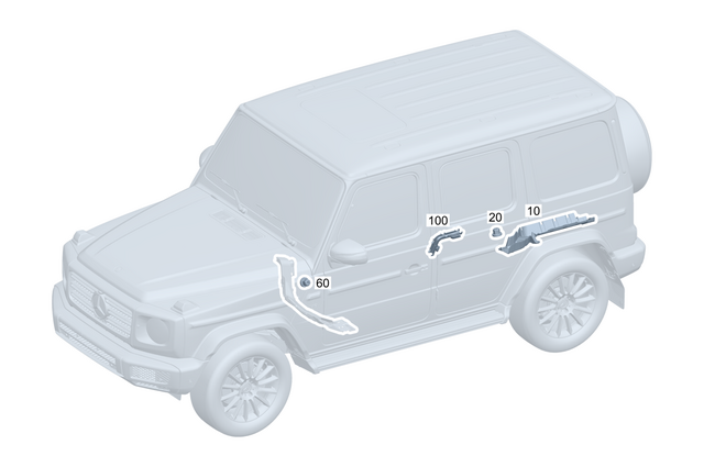 4658210500 - Electr. System: Cable Duct for Mercedes-Benz: G500, G550, G580, G63 AMG Image image