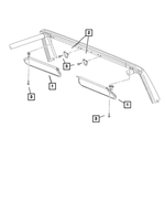 5EP34LAZAH - Interior Trim: Visor, Right for Jeep: Wrangler Image