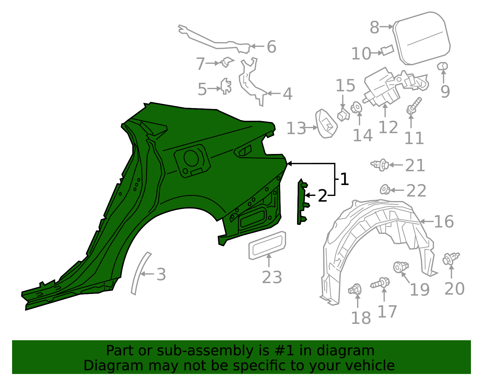61601-06390 - Quarter Panel 2019-2025 Lexus | Longo Lexus Parts