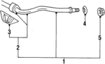 21010784 - Suspension: Stabilizer Bar for Saturn: SC, SC1, SC2, SL, SL1, SL2, SW1, SW2 Image image