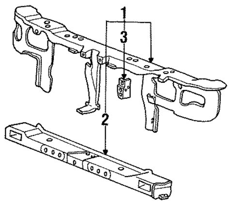 Radiator Support for 1992 Hyundai Excel #0