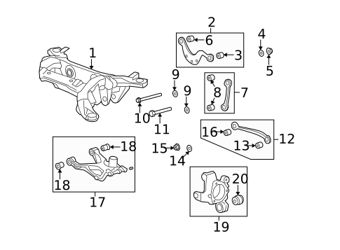 Rear Suspension for 2010 Saturn Outlook #1