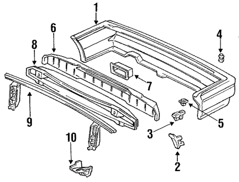 Bumper & Components - Rear for 1991 Honda Accord #0