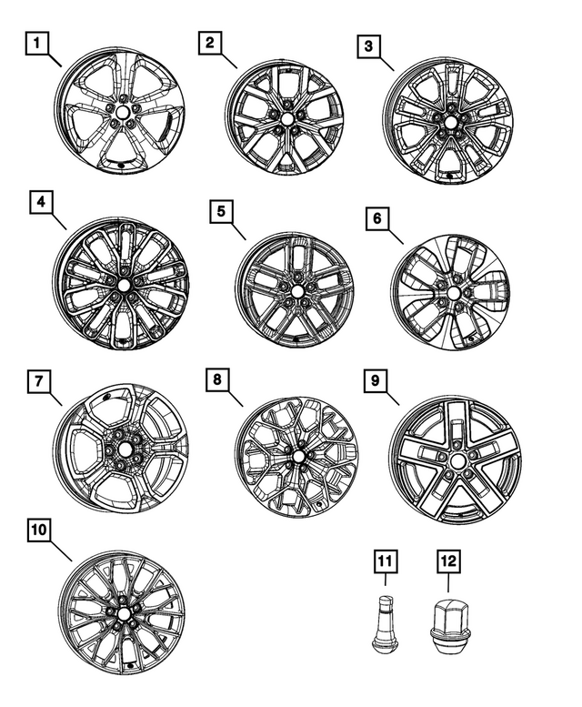 68625678AA - Wheels: Aluminum Wheel, Front Or Rear for Mopar Image