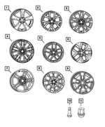 68677214AA - Wheels: Aluminum Wheel for Jeep: Grand Cherokee Image