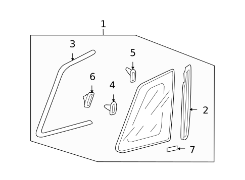Glass & Hardware for 2008 Acura RDX #0