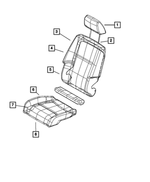 1RL05HL1AA - Interior Trim: Headrest Sleeve, Locking for Dodge: Journey | Jeep: Compass, Patriot Image