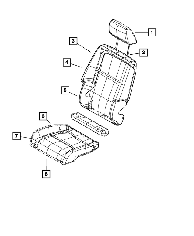 1RL05HL1AA - Interior Trim: Headrest Sleeve, Locking for Mopar Image