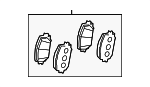 446547080 - Brakes: Brake Pads Front for Toyota: Corolla, Prius, Prius AWD-e, Prius Prime Image