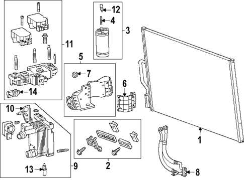 Condenser, Compressor & Lines for 2025 Cadillac OPTIQ #0