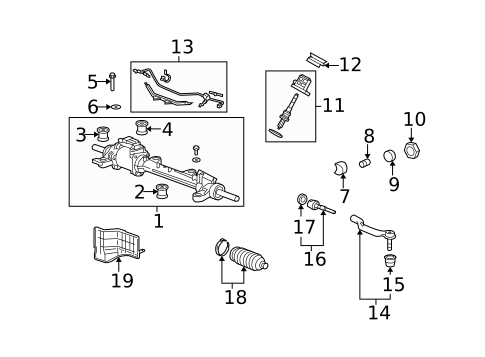 Steering Gear & Linkage for 2012 Acura TSX #0