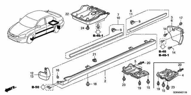 Side Sill Garnish for 2007 Honda Accord #0