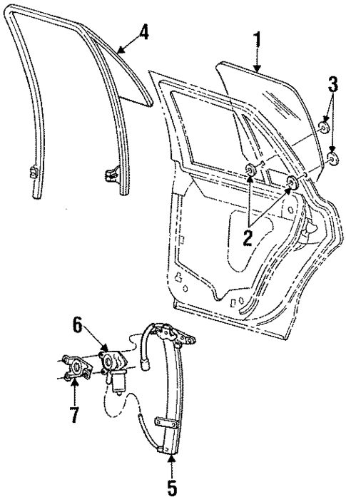Rear Door for 1998 Mercury Grand Marquis #0