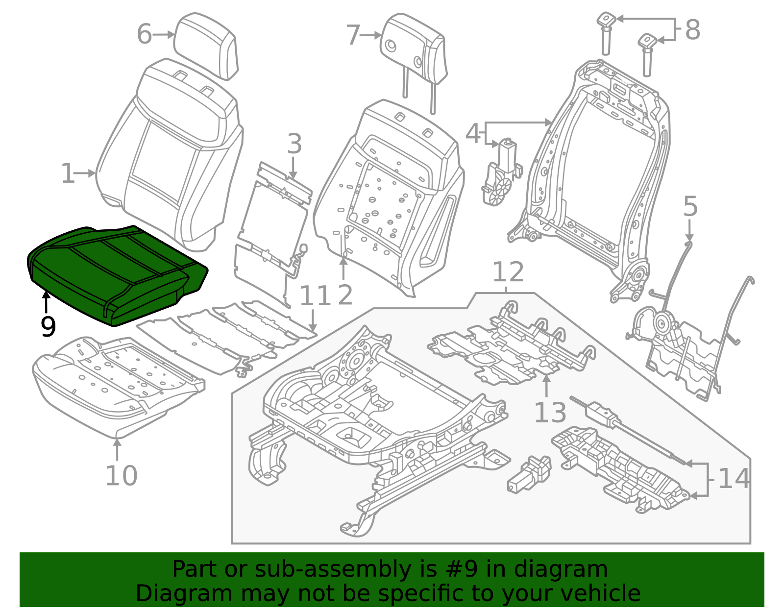 SL3Z-1562901-EA - Cushion Cover - 2023-2026 Ford | Eastgate Ford Parts