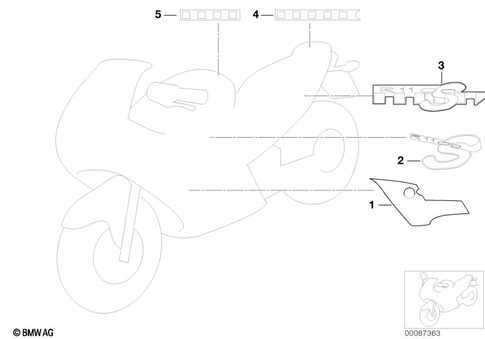 Stick-on Label for 2003 BMW-Motorrad R 1100 S #1