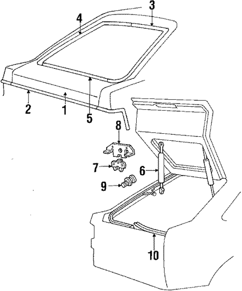 Gate & Hardware for 1985 Ford Escort #0