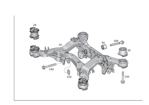 Rear Axle Carrier for 2016 Mercedes-Benz GLE550e #0