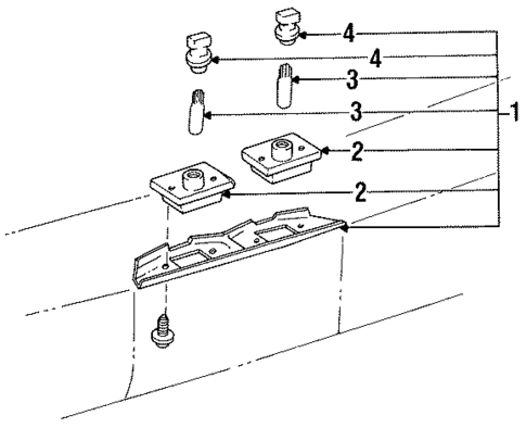 License Lamps for 1990 Lexus LS400 #0