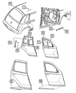 5067087AA - Exterior Ornamentation: Anti Chip Tape, Left for Chrysler: PT Cruiser Image