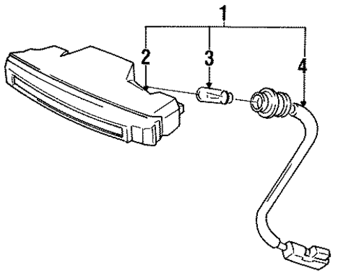 High Mounted Stop Lamp for 1992 Honda Civic #0