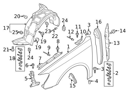 Fender & Components for 2019 Audi A3 #1