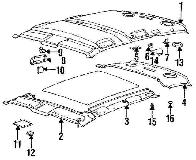 51448110039 - Body: Headliner Clip for BMW Image