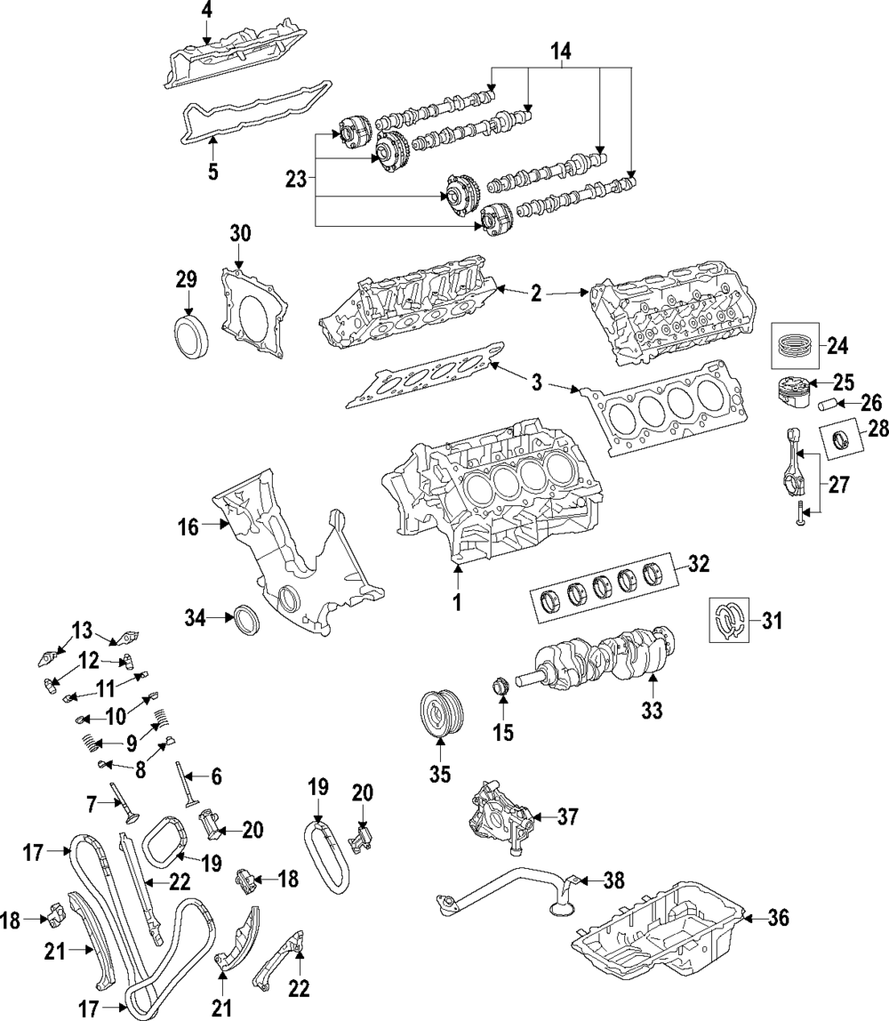 Original 2015-2017 Ford Mustang Cylinder Head - Right