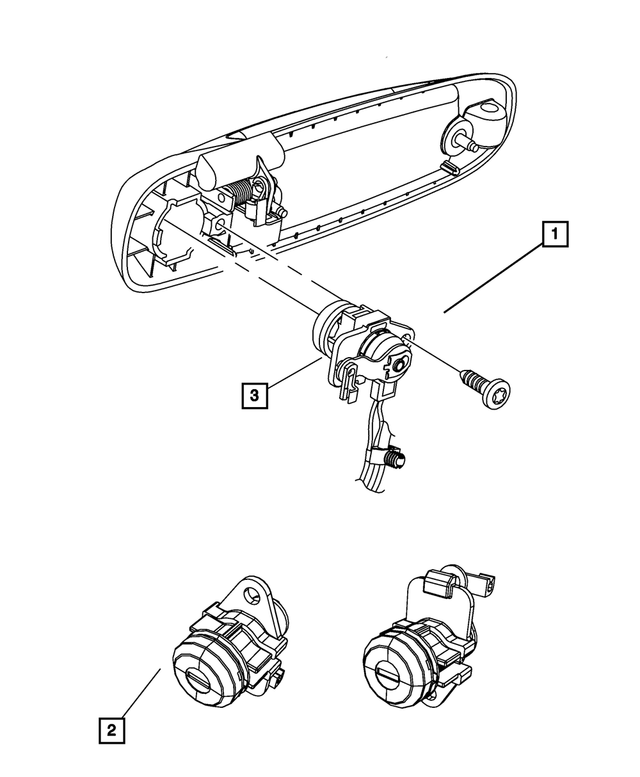 4778149 - Doors, Door Mirrors and Related Parts: Door Lock Cylinder Cap for Mopar Image image