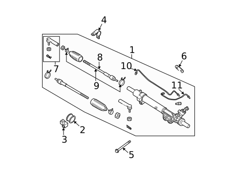 Steering Gear & Linkage for 2005 Nissan Pathfinder #0