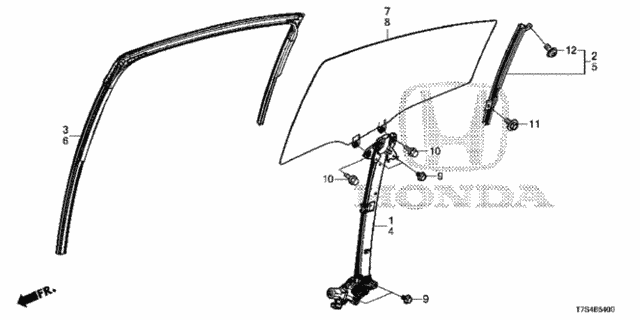 Rear Door Glass - Regulator for 2019 Honda HR-V #0