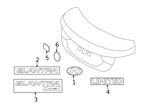 Exterior Trim - Trunk for 2012 Hyundai Elantra #0