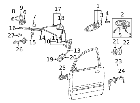 Front Door for 2001 Hyundai Sonata #1