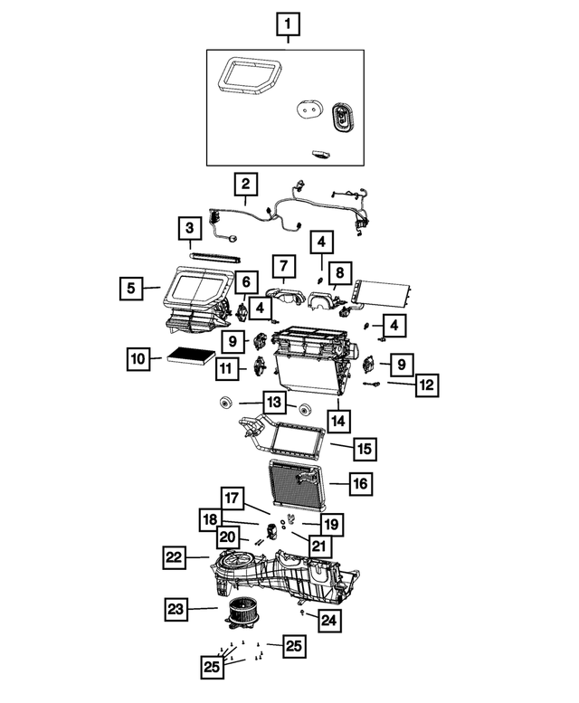 68541153AA - Air Conditioners and Heaters: Distribution Housing for Mopar Image image