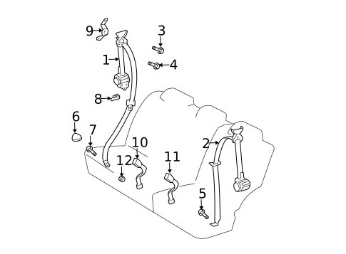 Seat Belt for 2007 Toyota 4Runner #3