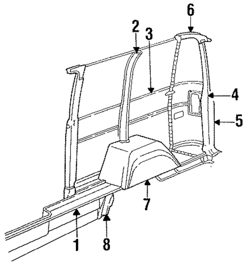 Inner Structure & Rails for 1992 Dodge B350 #1