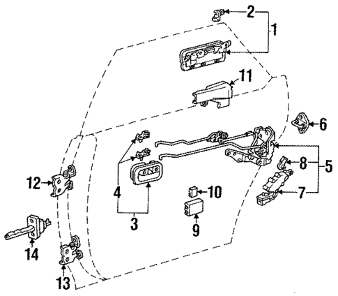 Lock & Hardware for 1991 Lexus ES250 #1